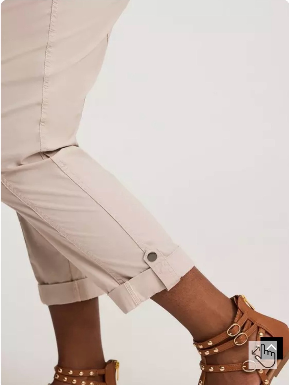 Torrid Pull On Convertible Poplin Crop Pant Size 6 NWT - Picture 3 of 8